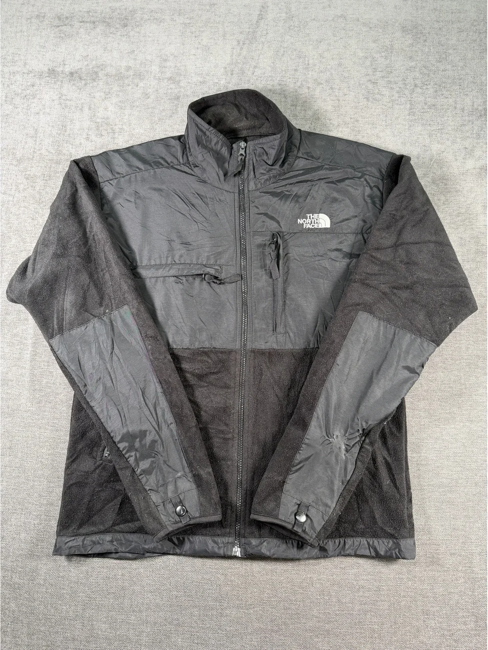 The North Face Men's Medium Black Fleece Jacket with Nylon Panels